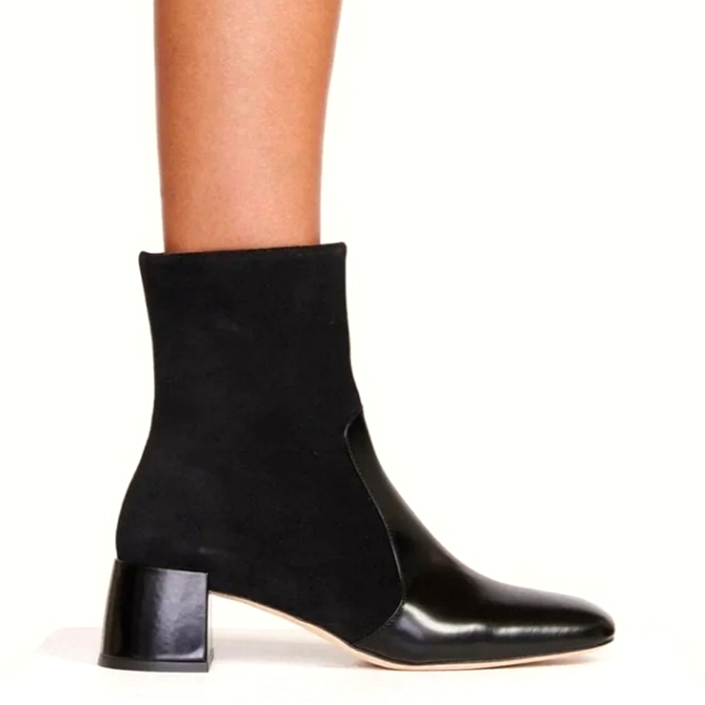 NWT$450 STAUD Andy 45MM Black Leather  Ankle Chelsea Bootie Boots Sz 41 (11) - Picture 14 of 15